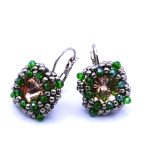 lever back beaded rivoli earrings