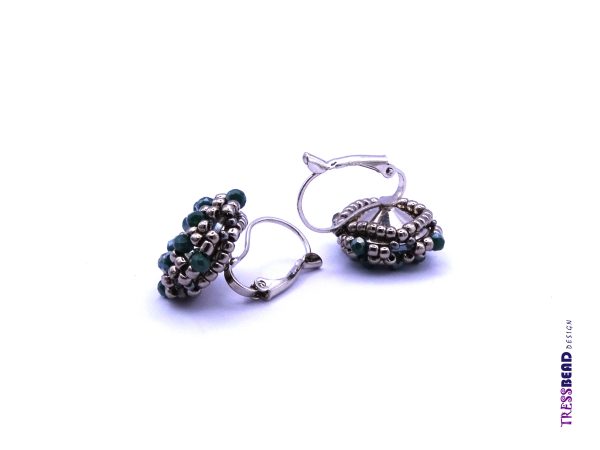 Crystal Clear rivoli beaded lever back earrings