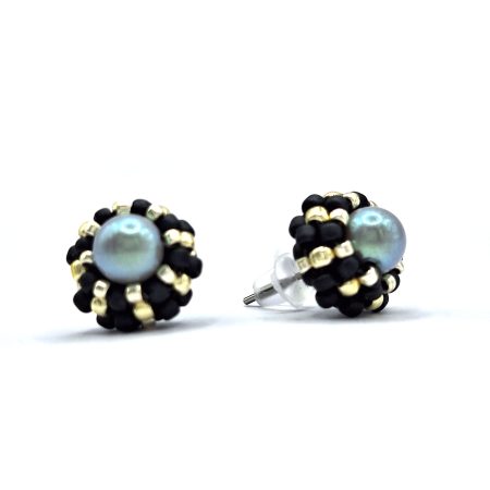 pearl-stud-beaded-earrings