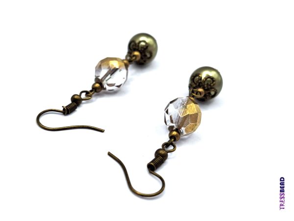 Vintage Bead Dangle Earrings - Image 2