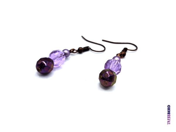 Purple Dangle Earrings - Image 2