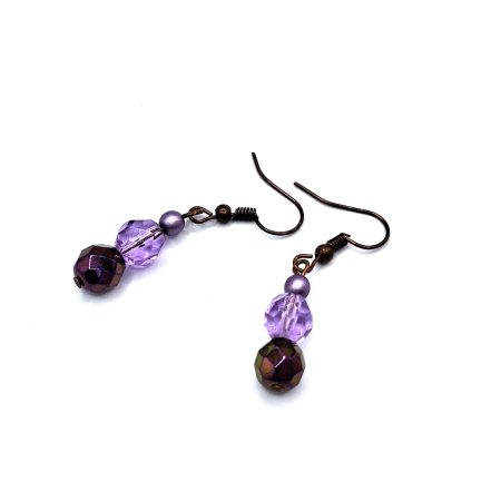 Purple Dangle Earrings