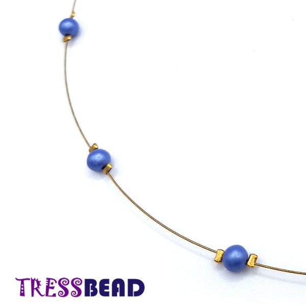 Minimalist Blue Bead Necklace - Image 5