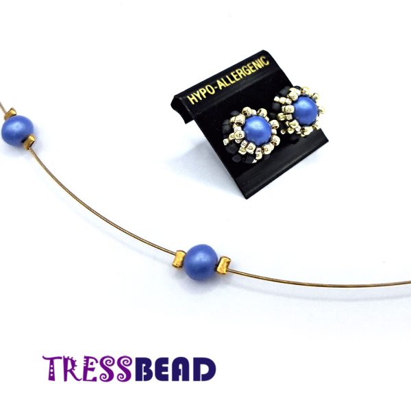 Minimalist Blue Bead Necklace - Image 4