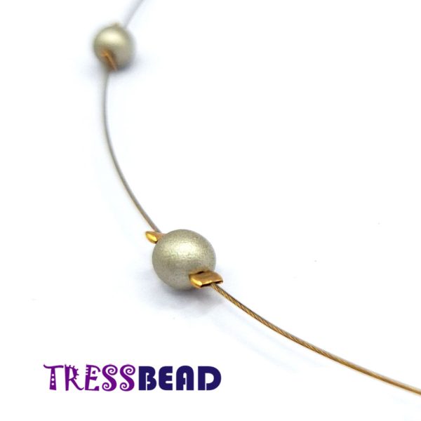 Minimalist Satin Sage Bead Necklace - Image 5