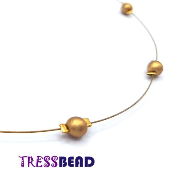 Minimalist Gold Color Bead Necklace