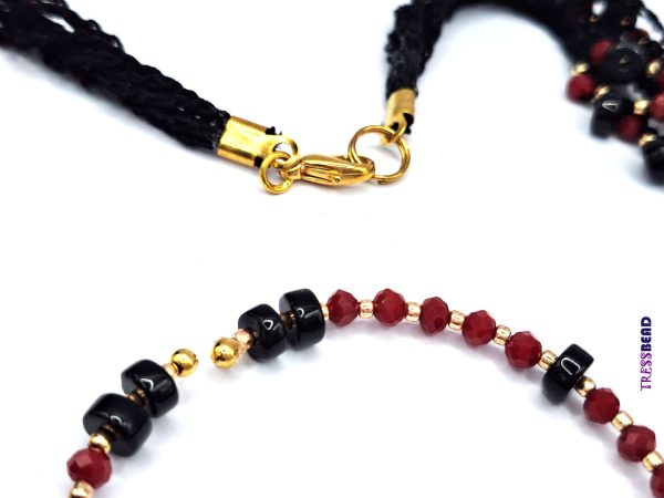 Black-red-beaded-jewelry-set