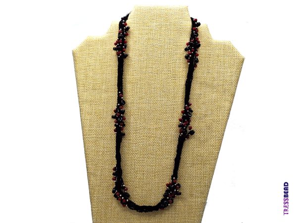 Black-red-beaded-jewelry-set