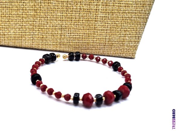 Black-red-beaded-jewelry-set