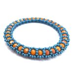 orange-beaded-bangle-bracelet