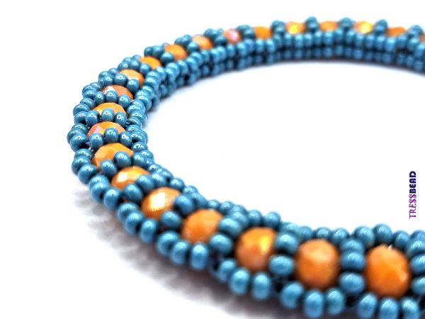 orange-beaded-bangle-bracelet