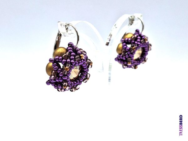 Rivoli beaded earrings