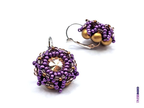 Rivoli beaded earrings