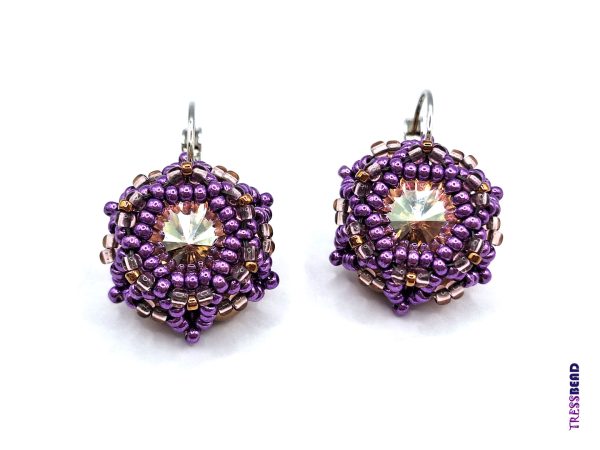 Rivoli beaded earrings