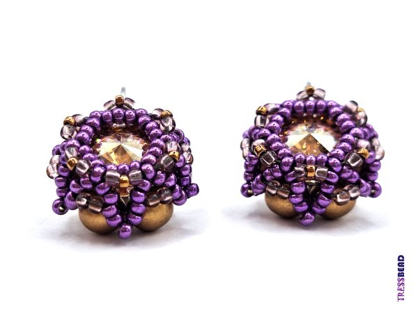 Rivoli beaded earrings