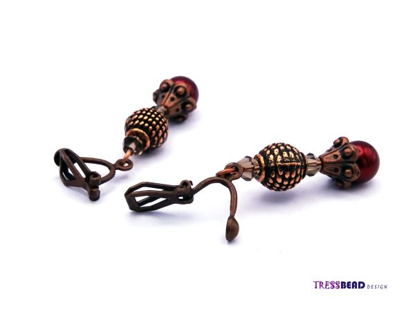 dangle-copper-earrings