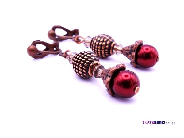 dangle-copper-earrings