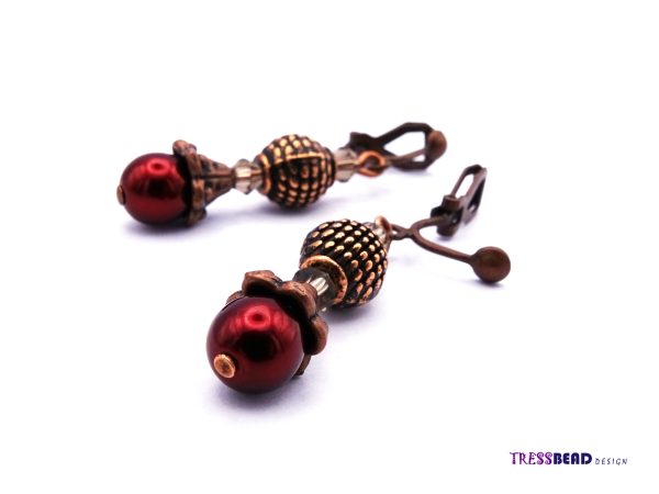 dangle-copper-earrings